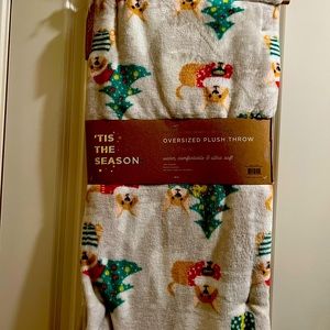 Corgi Christmas Plush Blanket